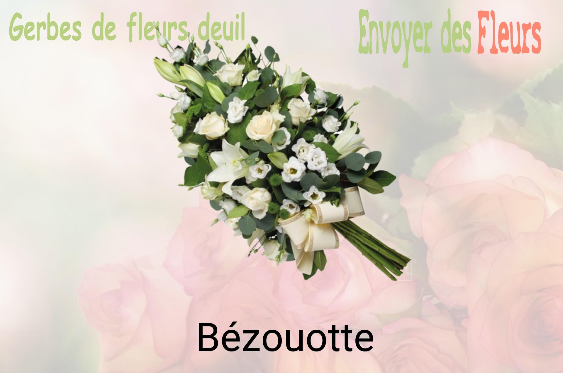 Gerbe de fleurs de deuil livrée à Bézouotte